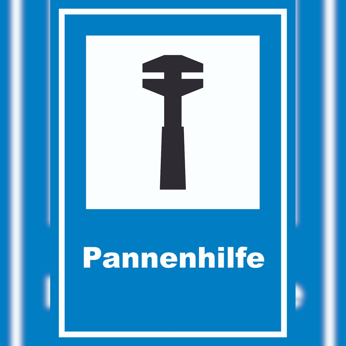 HB-Druck Pannenhilfe Schild A5 Rückseite selbstklebend Image