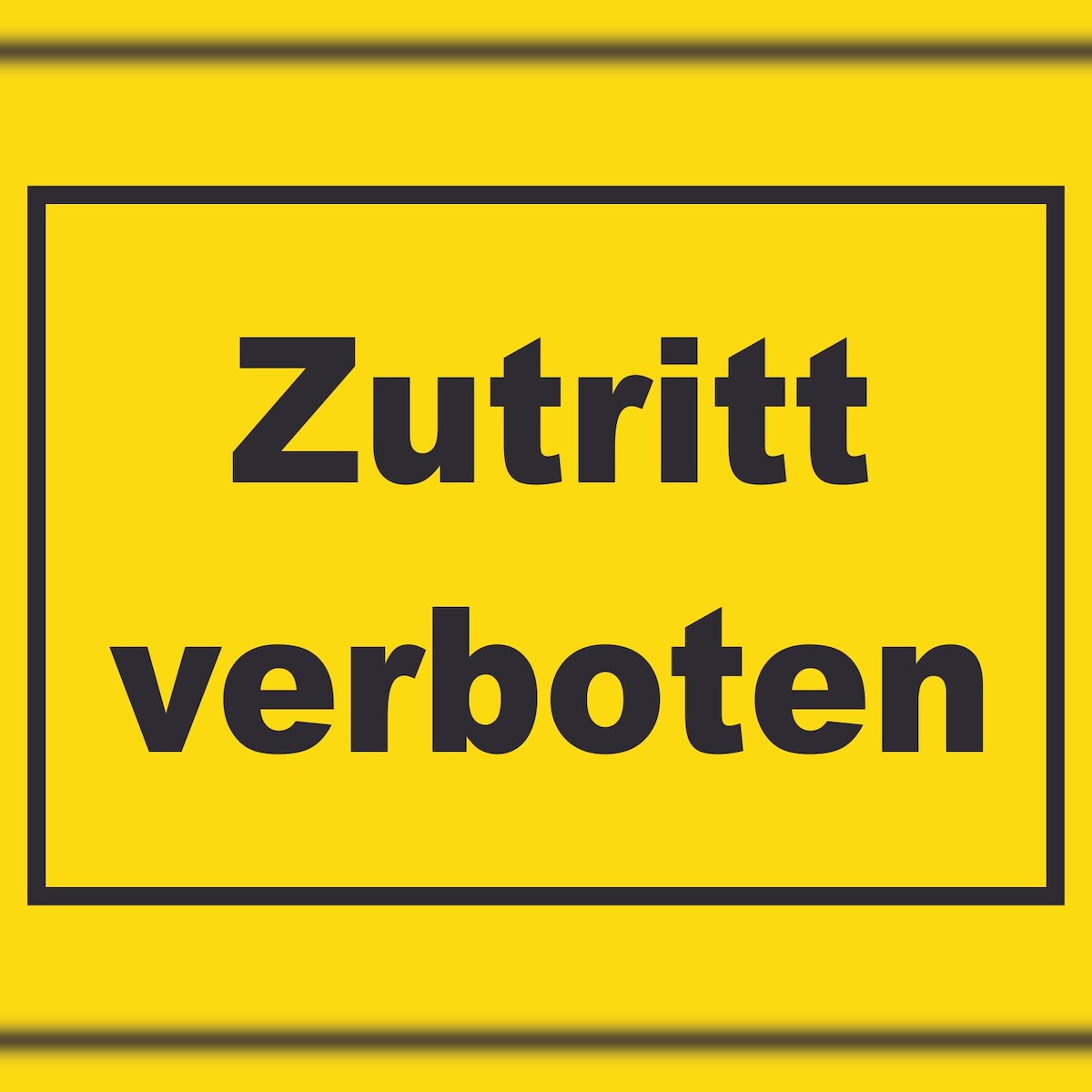 HB-Druck Zutritt verboten Schild gelb-schwarz A6 Rückseite selbstklebend Image
