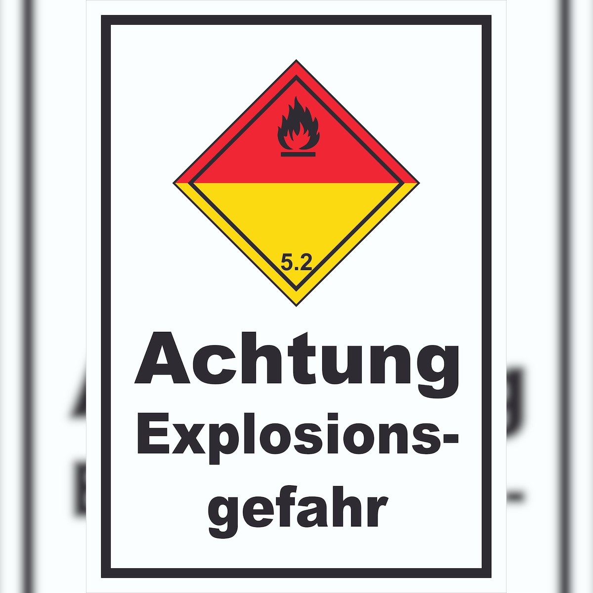 HB-Druck Schild Organische Peroxide explosiv hochkant A4 (210x297mm) Image