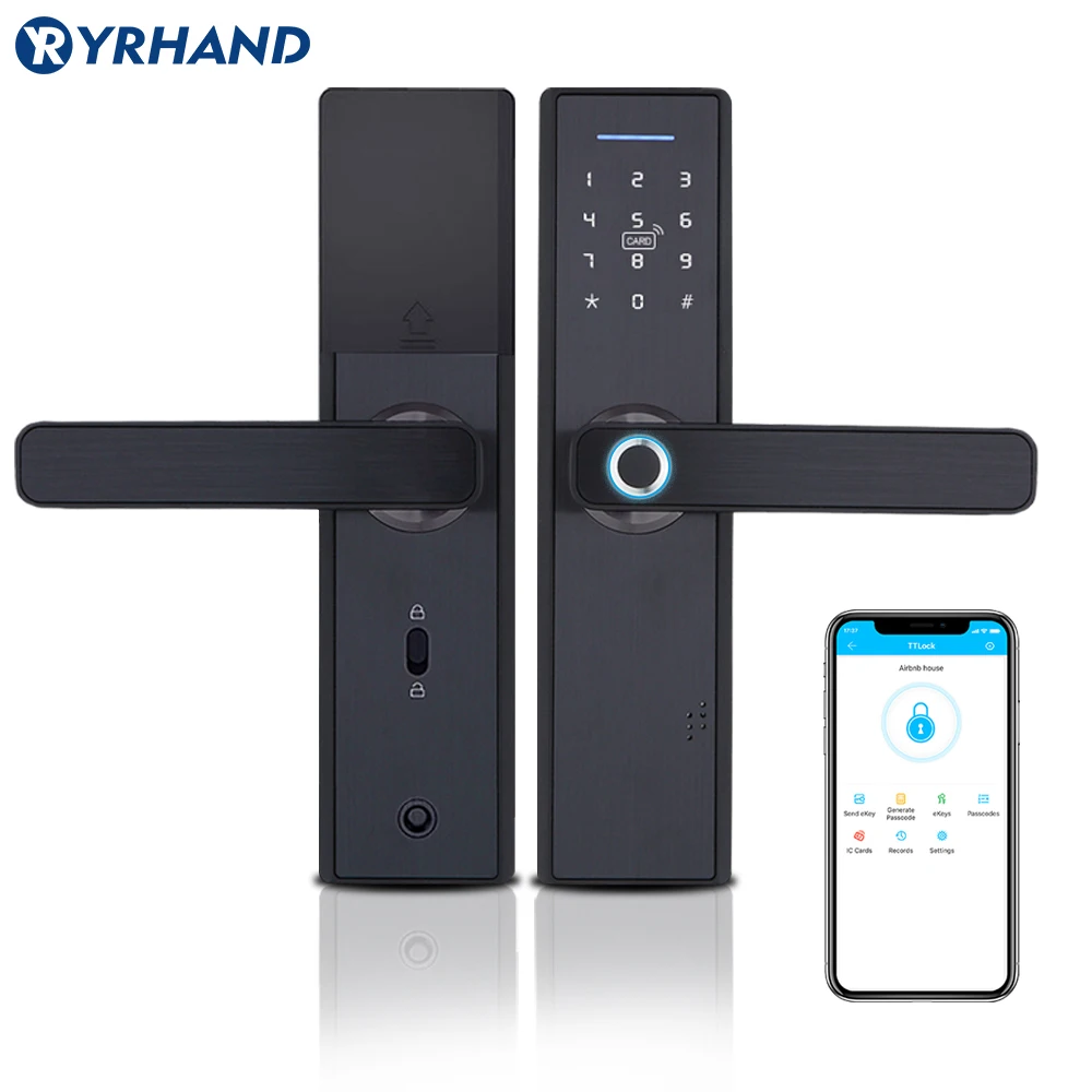 App TT lock WiFi Serratura intelligente per impronte digitali, serratura elettronica, codice tastiera APP digitale Bluetooth intelligente Serratura senza chiave
