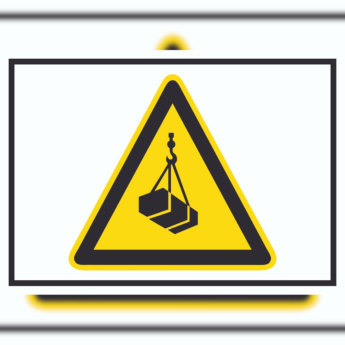 HB-Druck Achtung Schwebende Last Symbol A6 (105x148mm) Schild Image