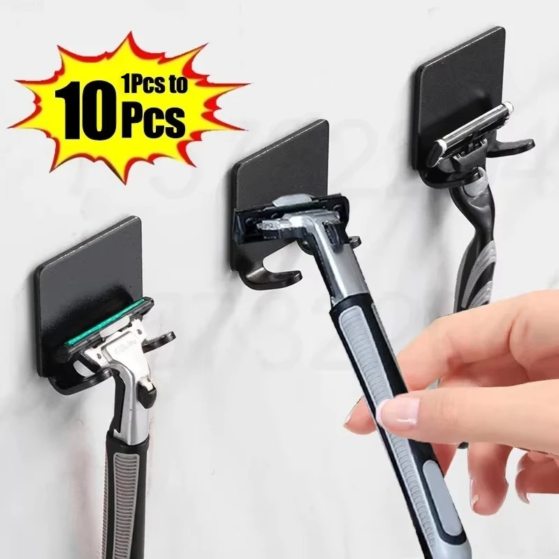 Porta rasoio da barba multifunzione da uomo Rasoio da barba Gancio portaoggetti Mensola a muro Porta rasoio Bagno Accessori da cucina Ganci