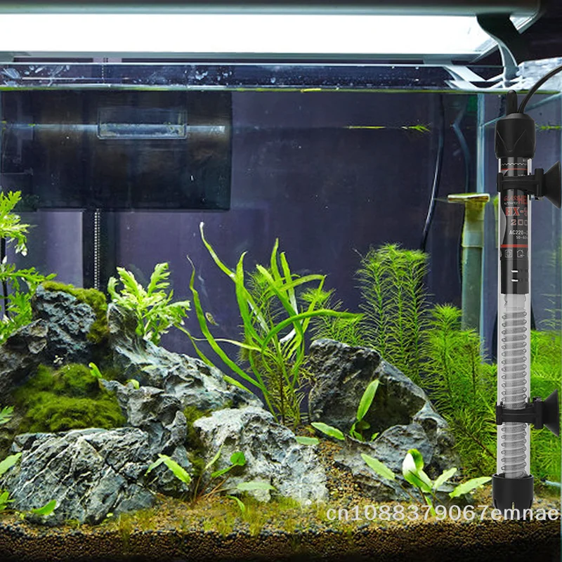 EU-Stecker Einstellbarer Temperatur-Thermostat Heizstab Glas-Aquariumheizung 25-300W Tauchfähiger Fischbecken-Wasserheizstab Image