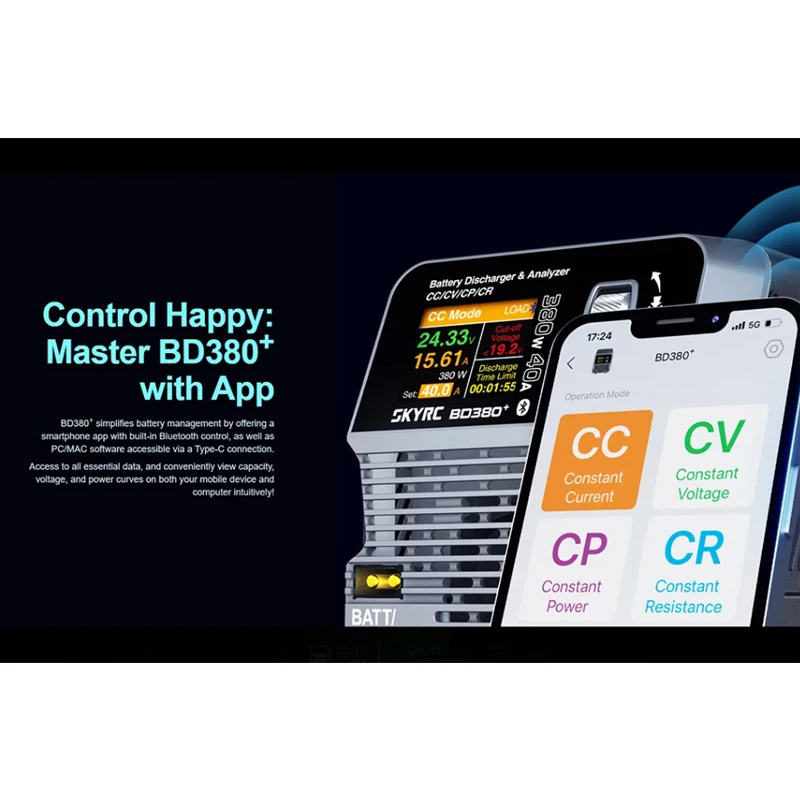 SKYRC BD380+ Akku-Entlader und Analysegerät 380W 40A 40V Vier Modi CC/CP/CR/CV für RC-Modelle Image