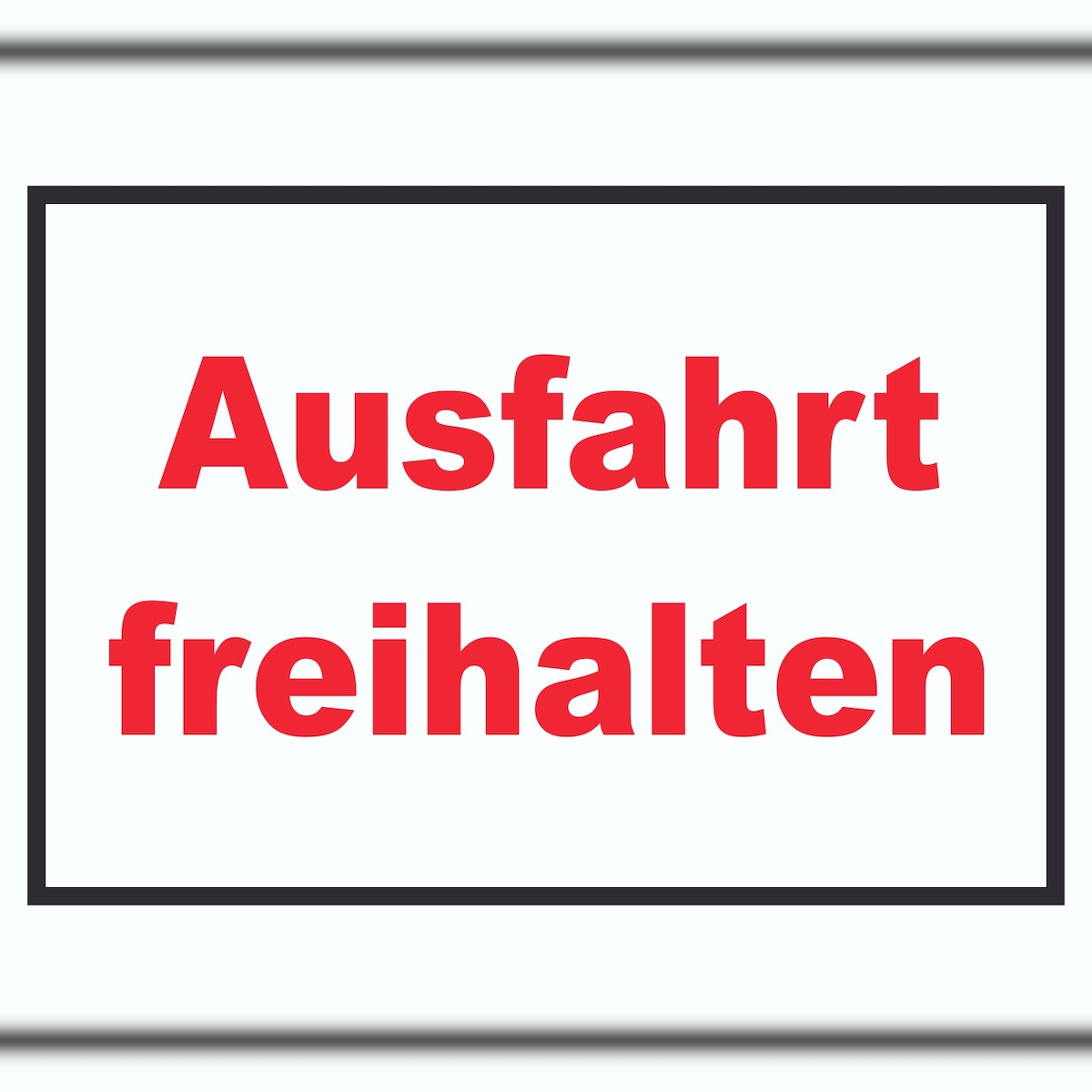 HB-Druck Ausfahrt freihalten Schild rot-weiß-schwarz A6 Rückseite selbstklebend Image