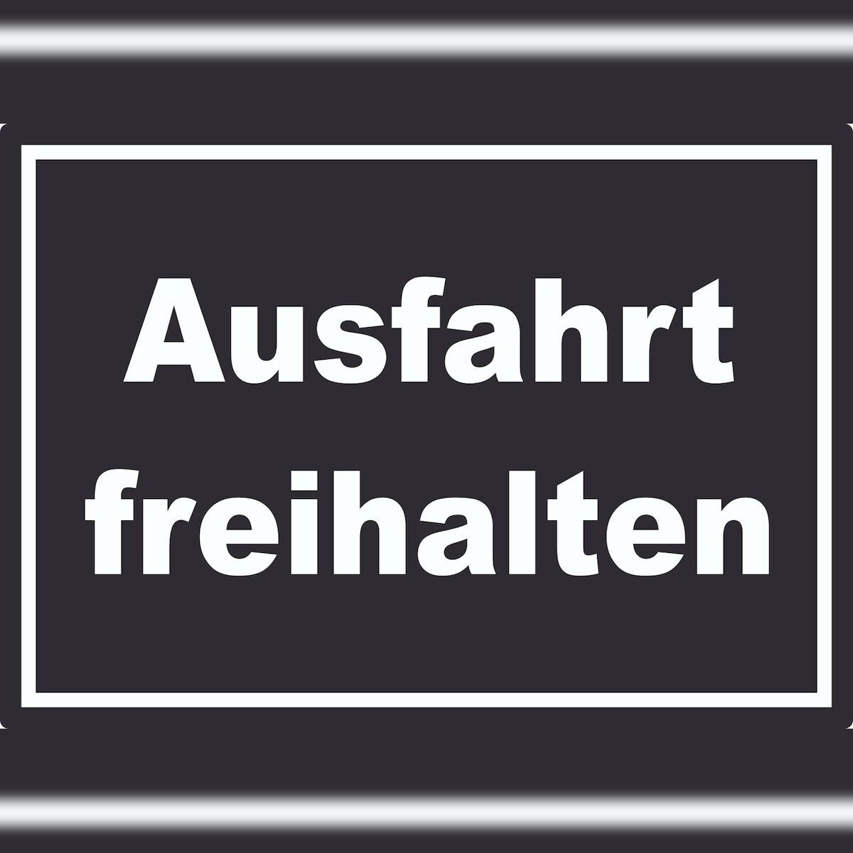 HB-Druck Ausfahrt freihalten Schild weiß-schwarz A0 (841x1189mm) Image
