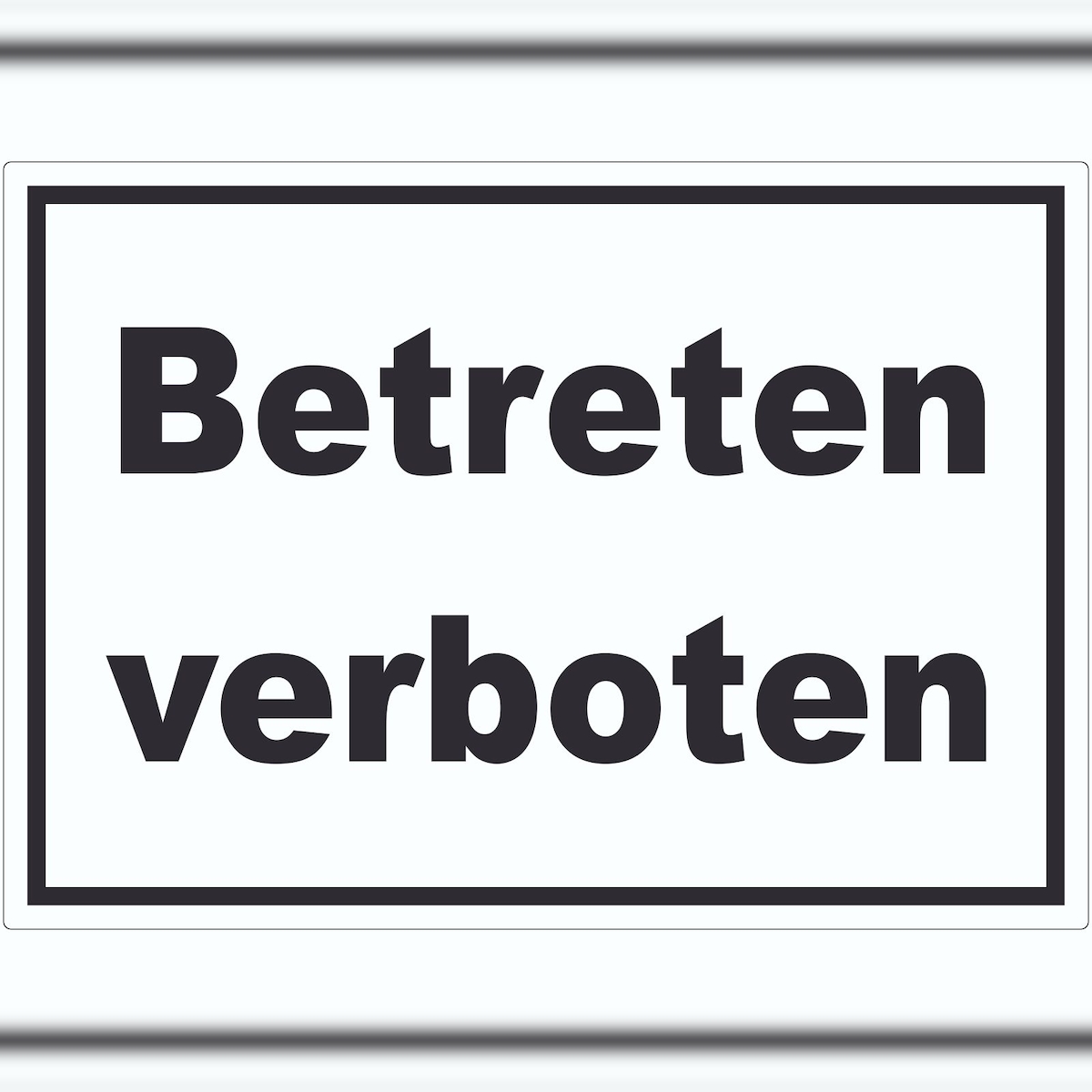 HB-Druck Betreten verboten Aufkleber schwarz-weiß A2 (420x594mm) Image