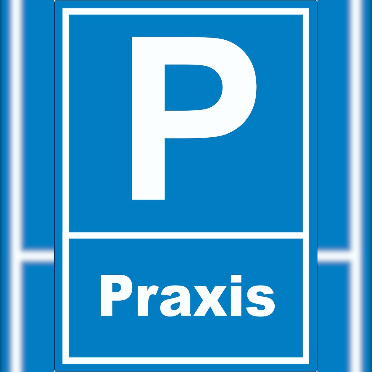 HB-Druck Parkplatz Praxis Aufkleber A7 (74x105mm) Image