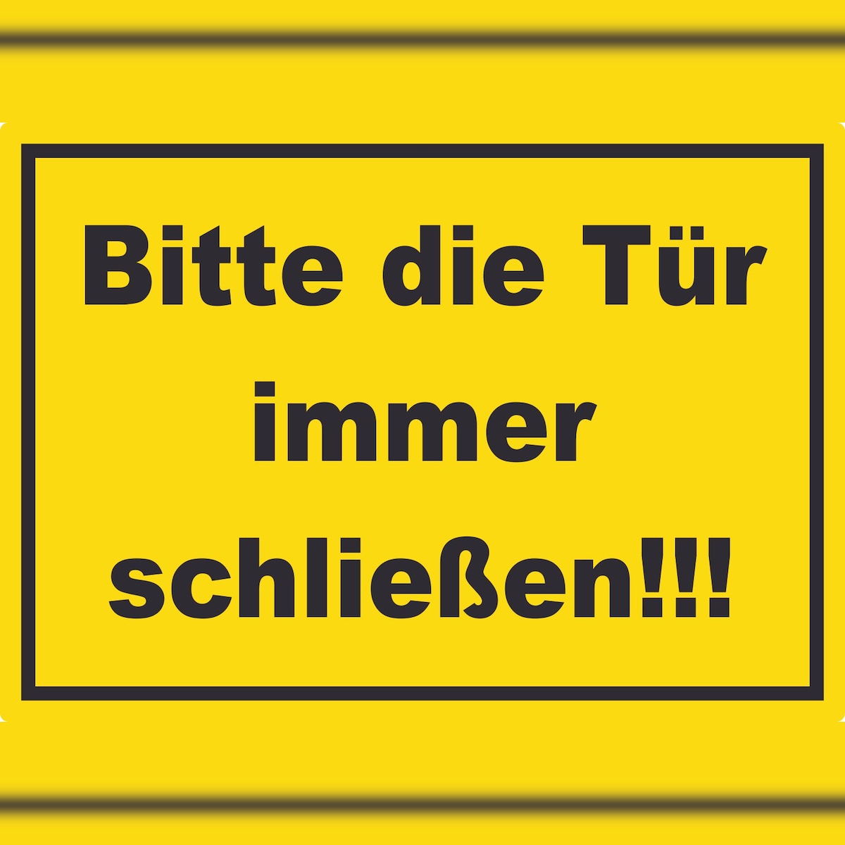 HB-Druck Aufkleber Bitte die Tür immer schließen gelb-schwarz A2 (420x594mm) Image