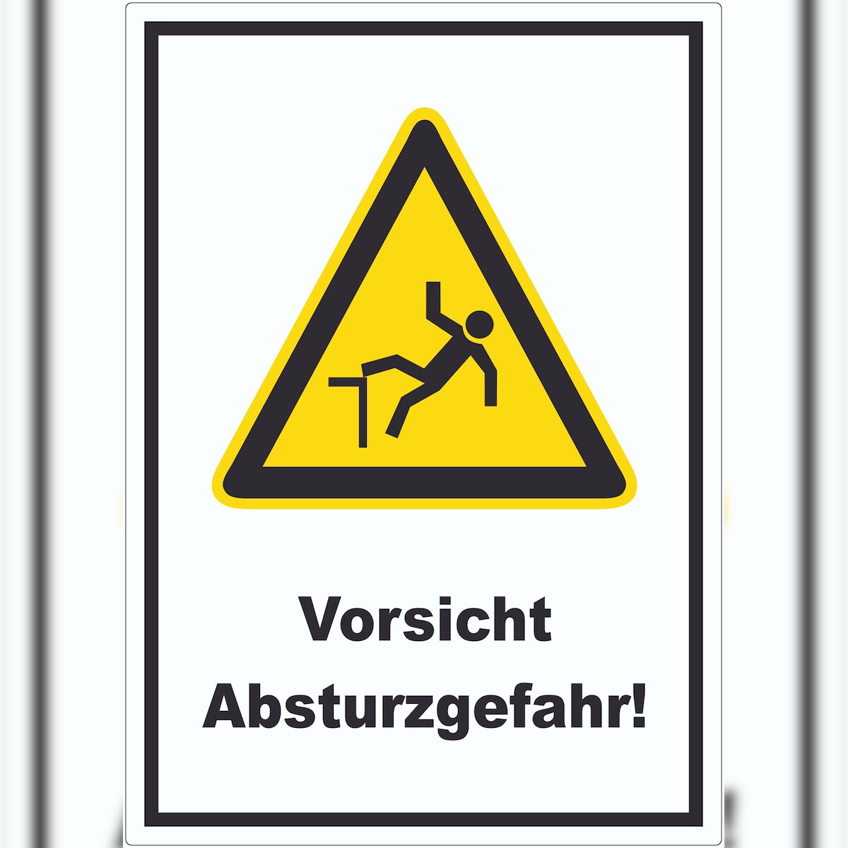 HB-Druck Vorsicht Absturzgefahr Aufkleber A8 (52x74mm) Image