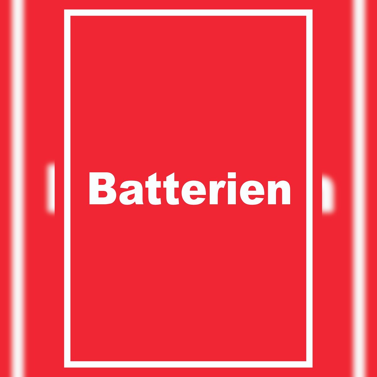 HB-Druck Batterien Mülltrennung Schild mit Text hochkant A3 (297x420mm) Image
