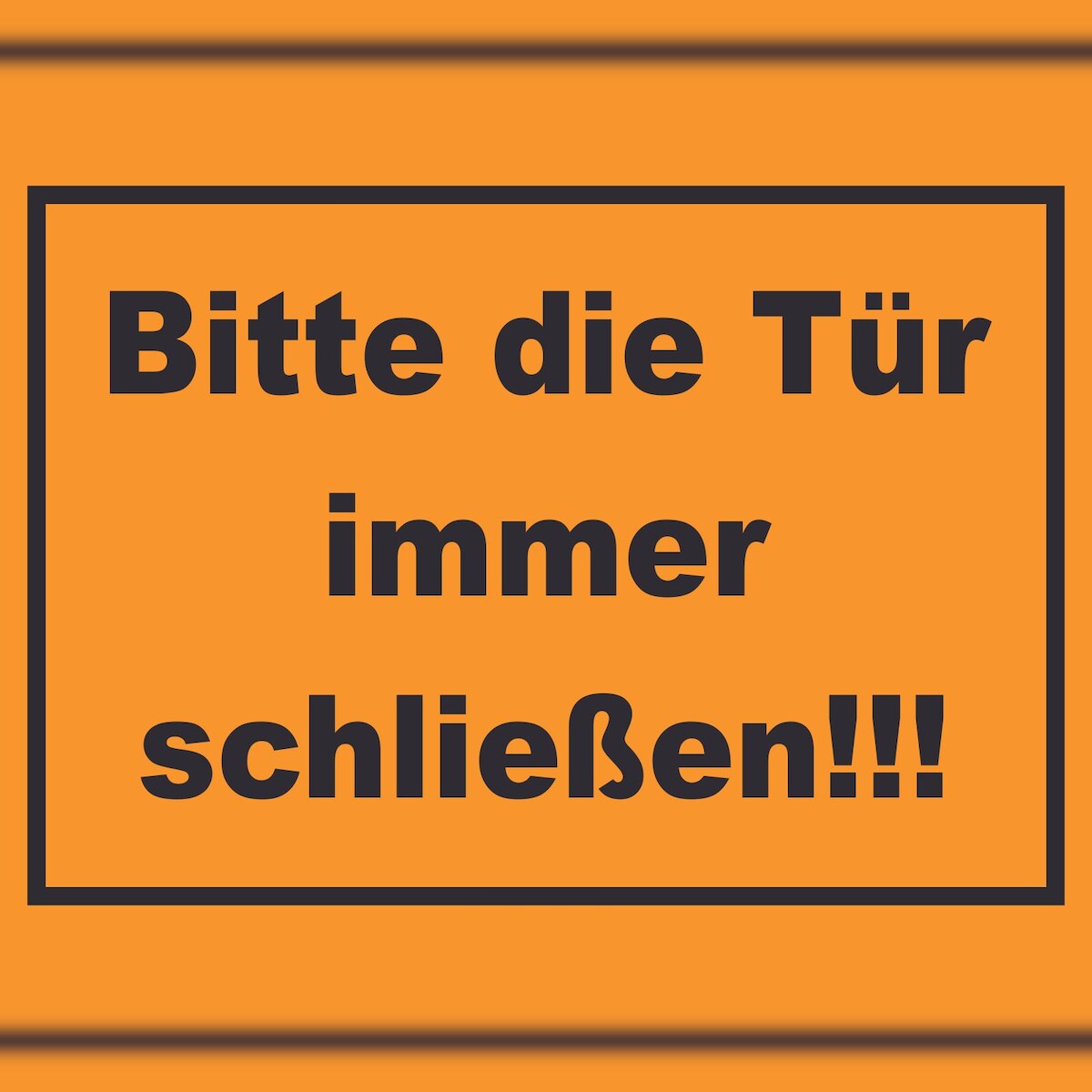 HB-Druck Schild Bitte die Tür immer schließen schwarz-orange A0 Rückseite selbstklebend Image