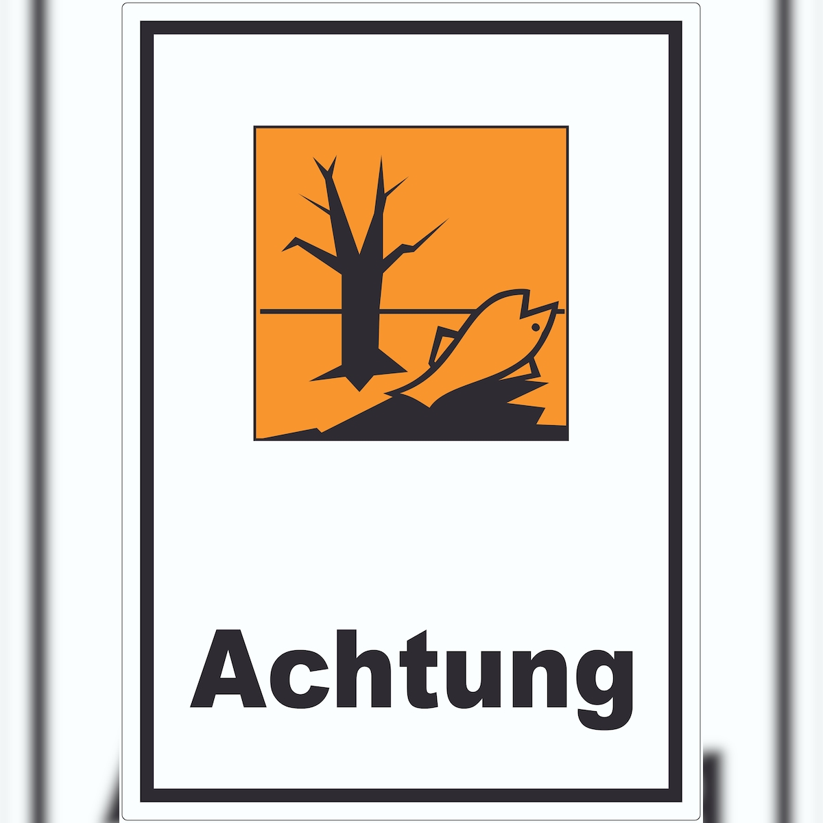 HB-Druck Aufkleber Gefahrensymbol Umweltgefährlich Achtung A6 (105x148mm) Image