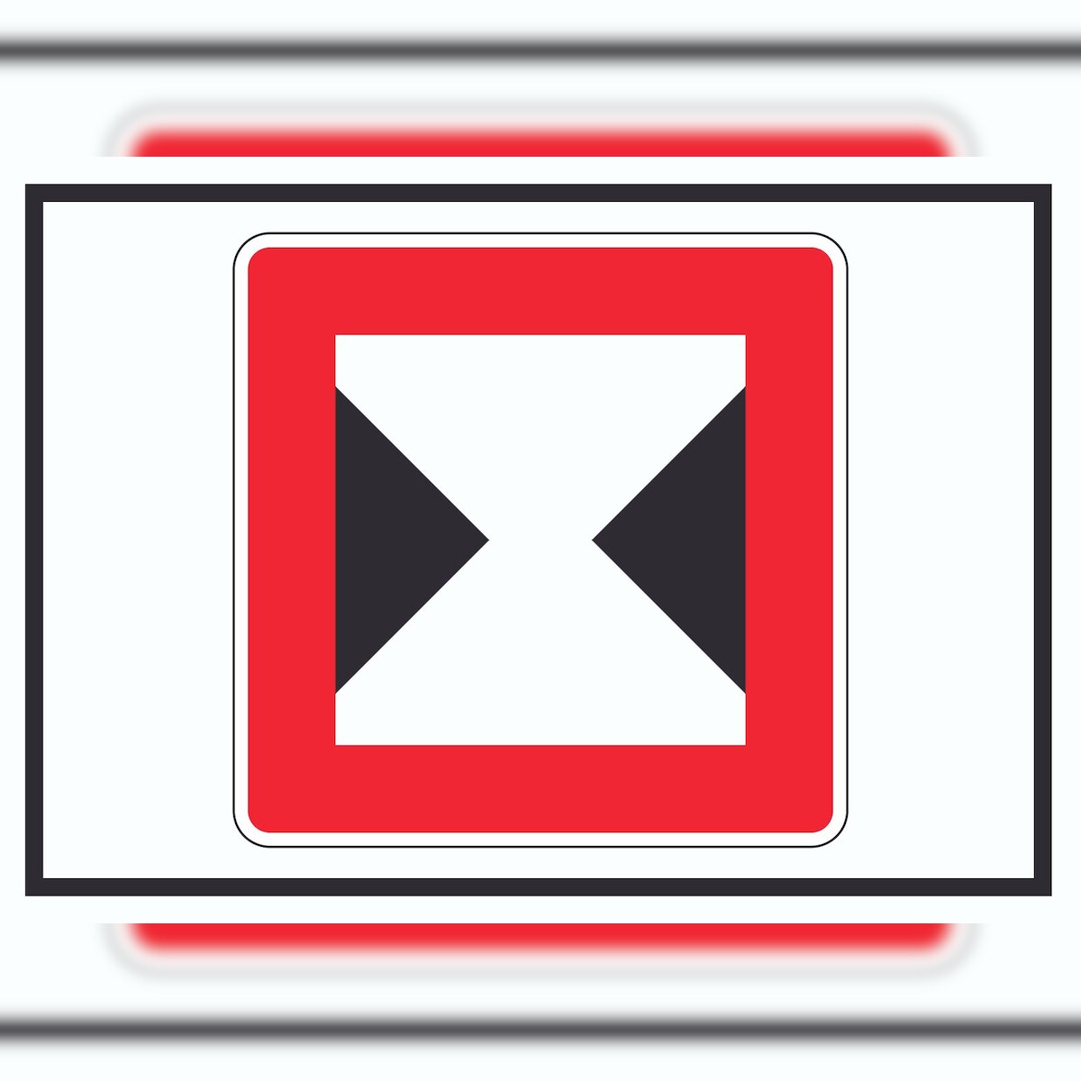 HB-Druck Begrenzte Fahrwasserbreite Durchfahrtsbreite begrenzt Symbol A2 Rückseite selbstklebend Image