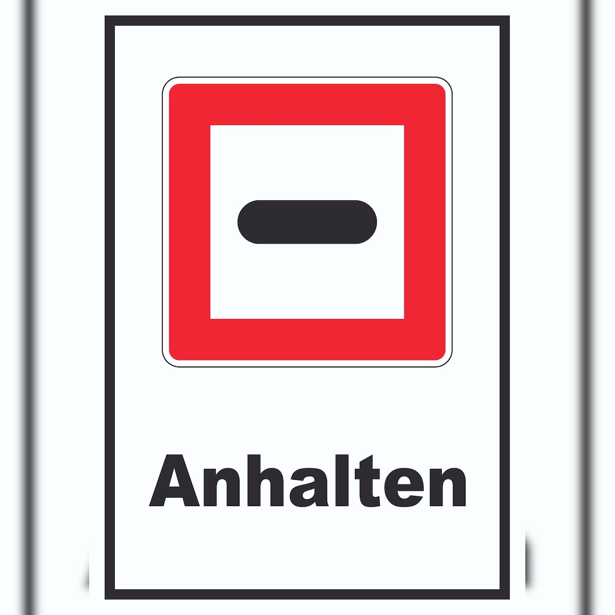 HB-Druck Anhalten Schild mit Symbol und Text Stopp A5 (148x210mm) Image