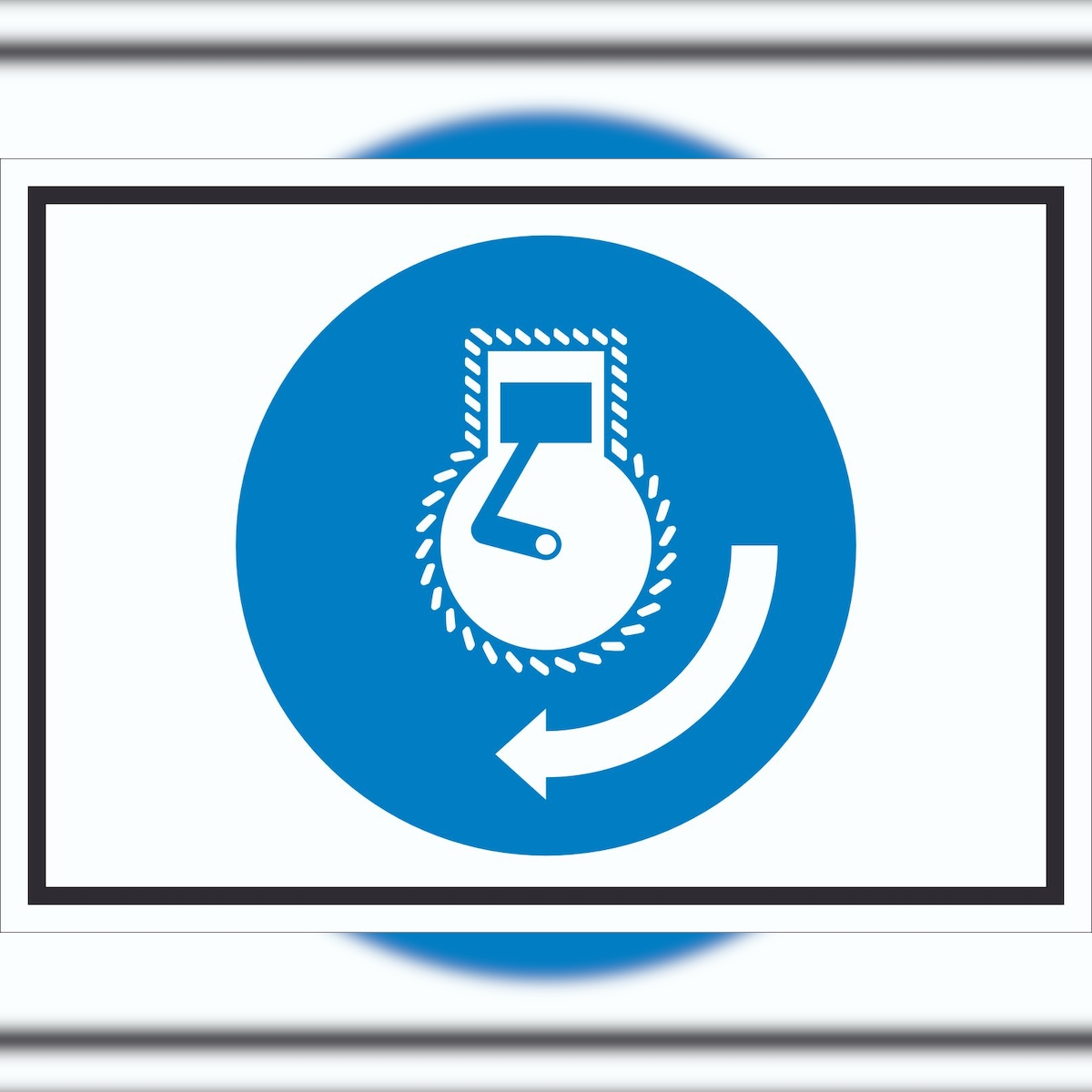 HB-Druck Motor starten beim Aussetzvorgang Symbol Schild A3 (297x420mm) Image