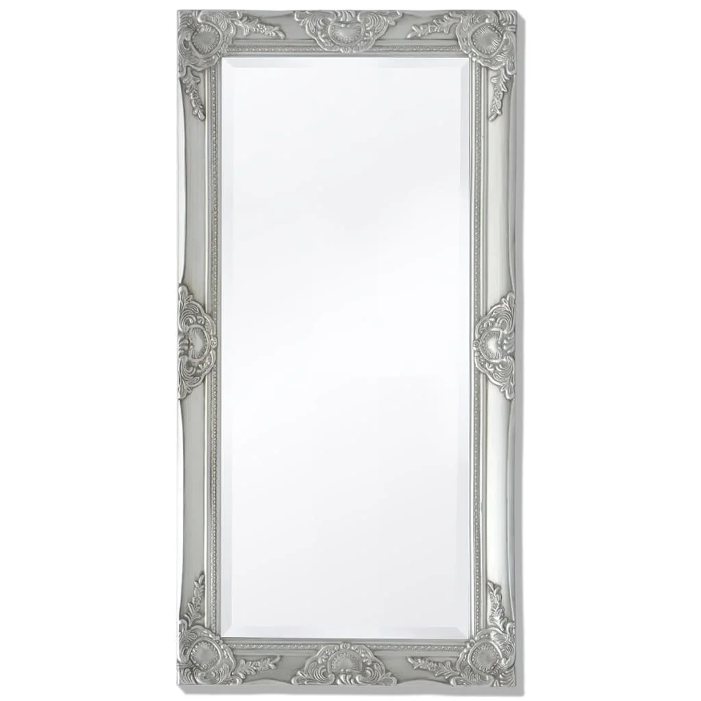 Barock-Stil Wandspiegel 100x50 cm Silber