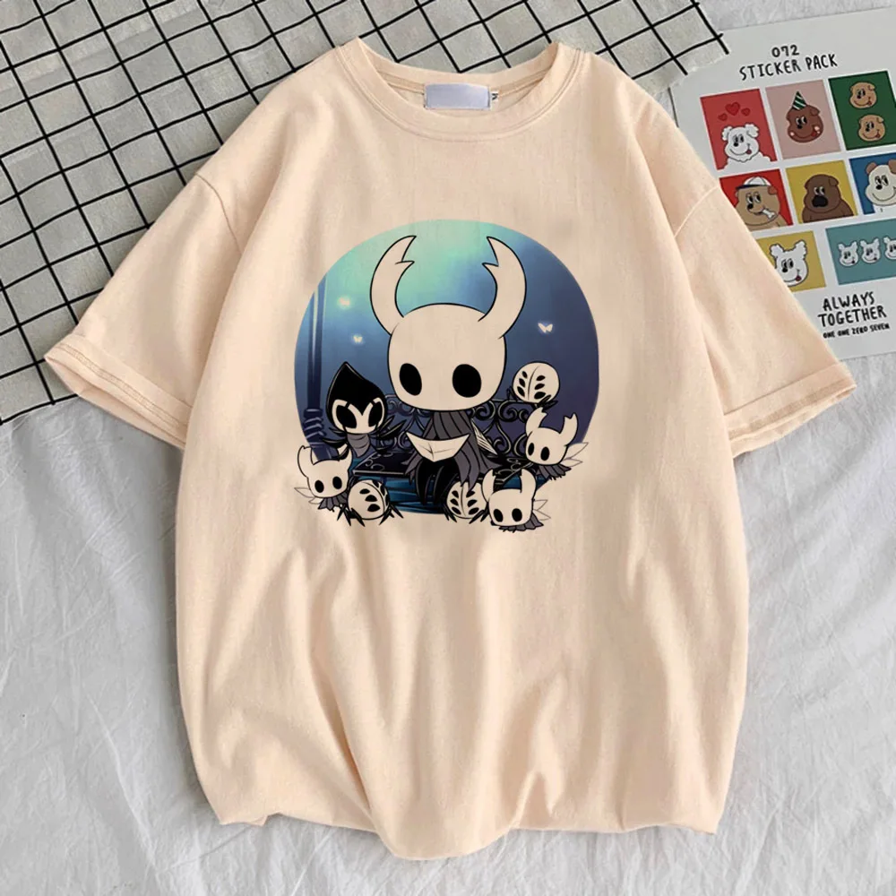 Hollow Knight T-Shirt weiblich Punk Pastell ästhetisch Bunte Anime 2000er Top T-Shirts Classic Punk 2000er Gothic Y2k Psychedelic