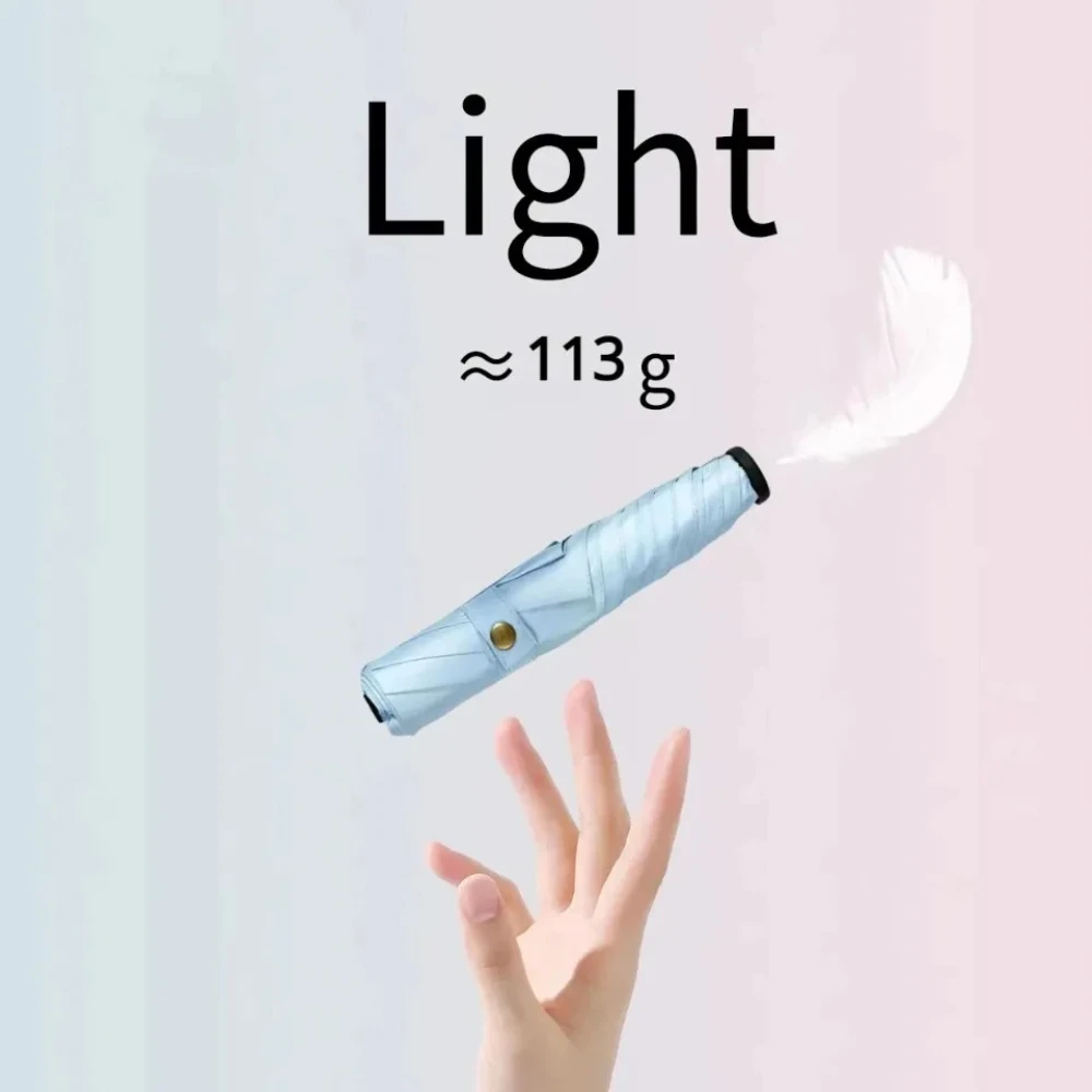 Tragbarer Faltbarer Regenschirm Automatisch Leichtgewichtig 3-fach Faltbar Sonnenschirm und Regenschirm Dual-Funktion Winddichter Schirm Image