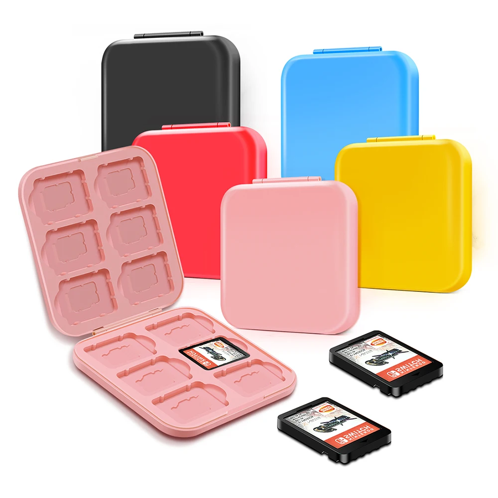 Aufbewahrungsbox für Nintendo Switch-Spielkarten, buntes Hartschalenetui mit 24 Patronensteckplätzen für Nintendo Switch Lite-Zubehör Image