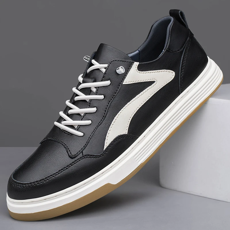 Trendige Skateboard-Schuhe für Herren, Markenschuhe aus echtem Leder, handgefertigte, verschleißfeste Sohlen für den Außenbereich, Oxford-Schuhe, Größe 37–45