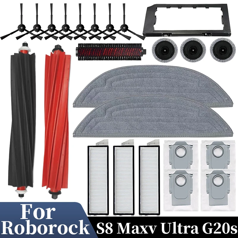 Für Roborock S8 Maxv Ultra G20s Staubsauger Doppelrollenbürste Filter Seitenbürste Wischmopp Staubbeutel Roboter-Staubsauger-Ersatzteile Image