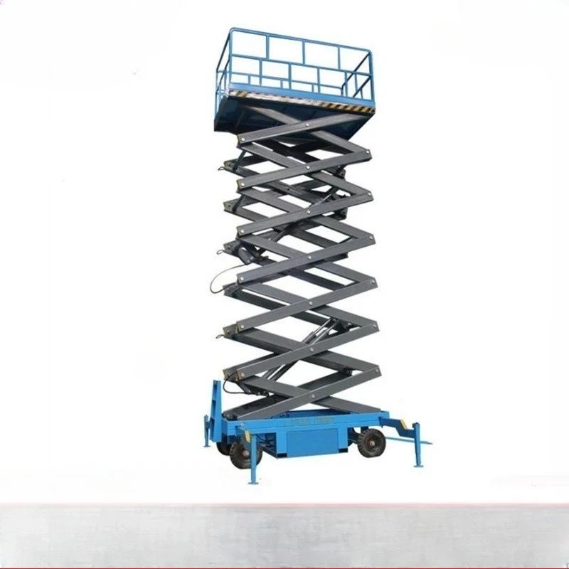 Mobile Hubarbeitsbühne Baustelle 4/6/8/10 Meter mobile Scherenhebebühne elektrisch