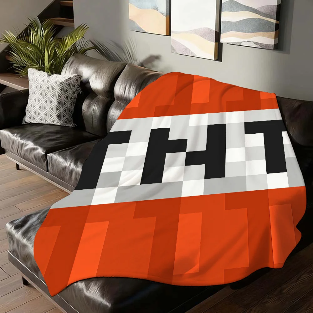 Cartoon süße TNT M-MC Decke für Sofa, Büro, Bett, Flugzeug, Reisen, Schlafen, Lesen, Entspannen, Camping, weich und warm Image