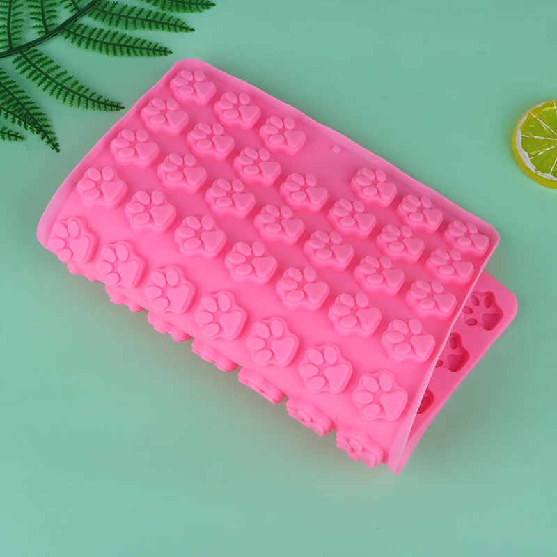 1pc 69 Hohlraum Silikon Hund Katze Pfote Druck behandeln Formen Mini Gummibärchen Antihaft-Lebensmittel qualität Backen Image