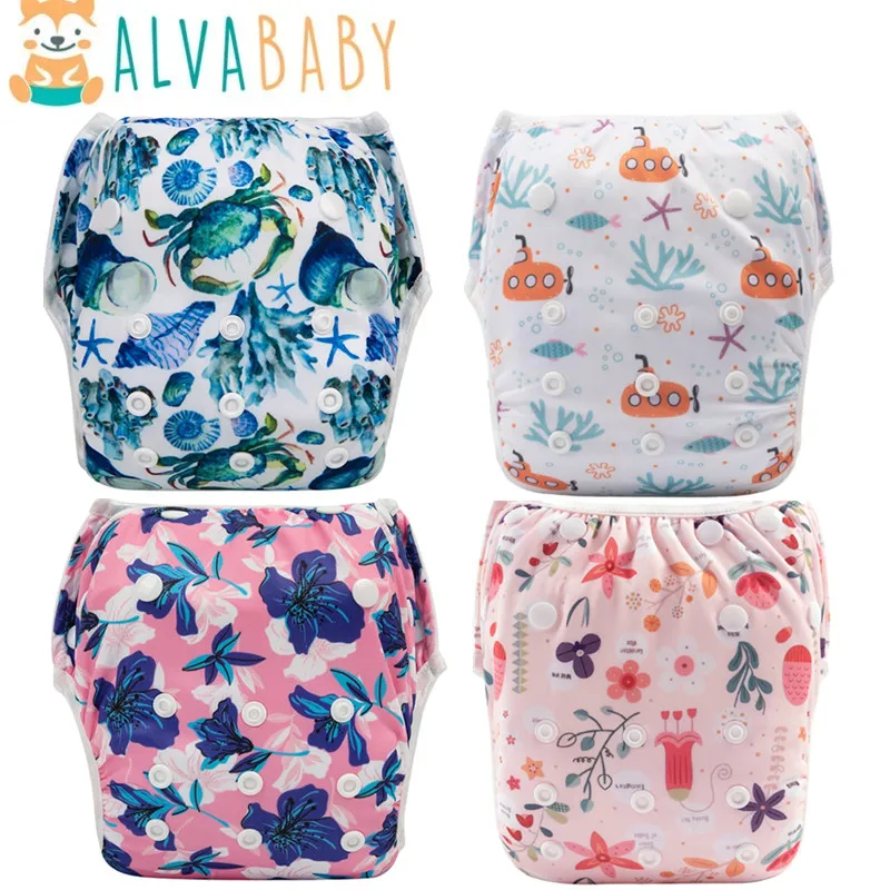 U PICK ALVABABY Schwimmwindel Geeignet für Schwimmunterricht Modisches Design Wiederverwendbare Schwimmwindel für Babys unter 8 Monaten Image
