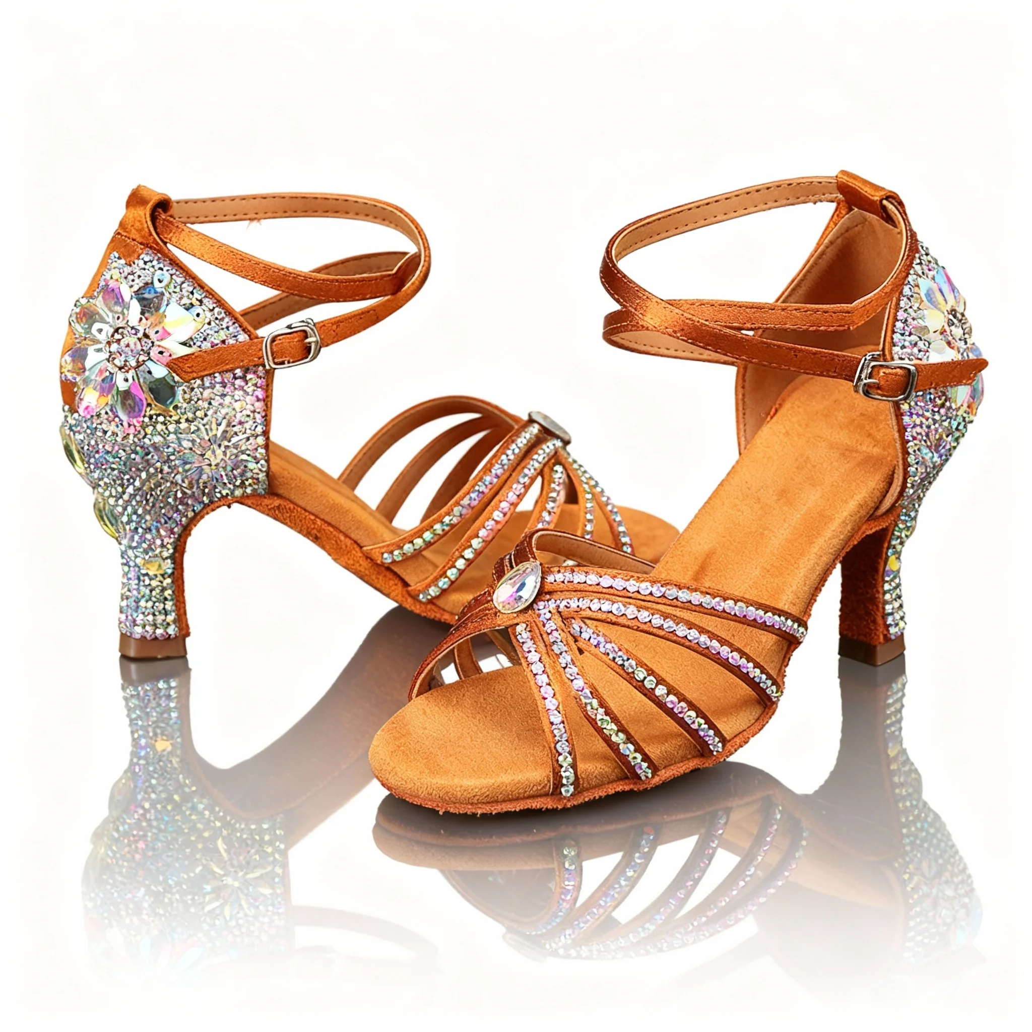 Latin Dance Schuhe Voller Strass Mädchen Latin Dance Schuhe Weichen Boden Erwachsene Diamant Salsa Latin Ballsaal Schuhe Frau Schuhe