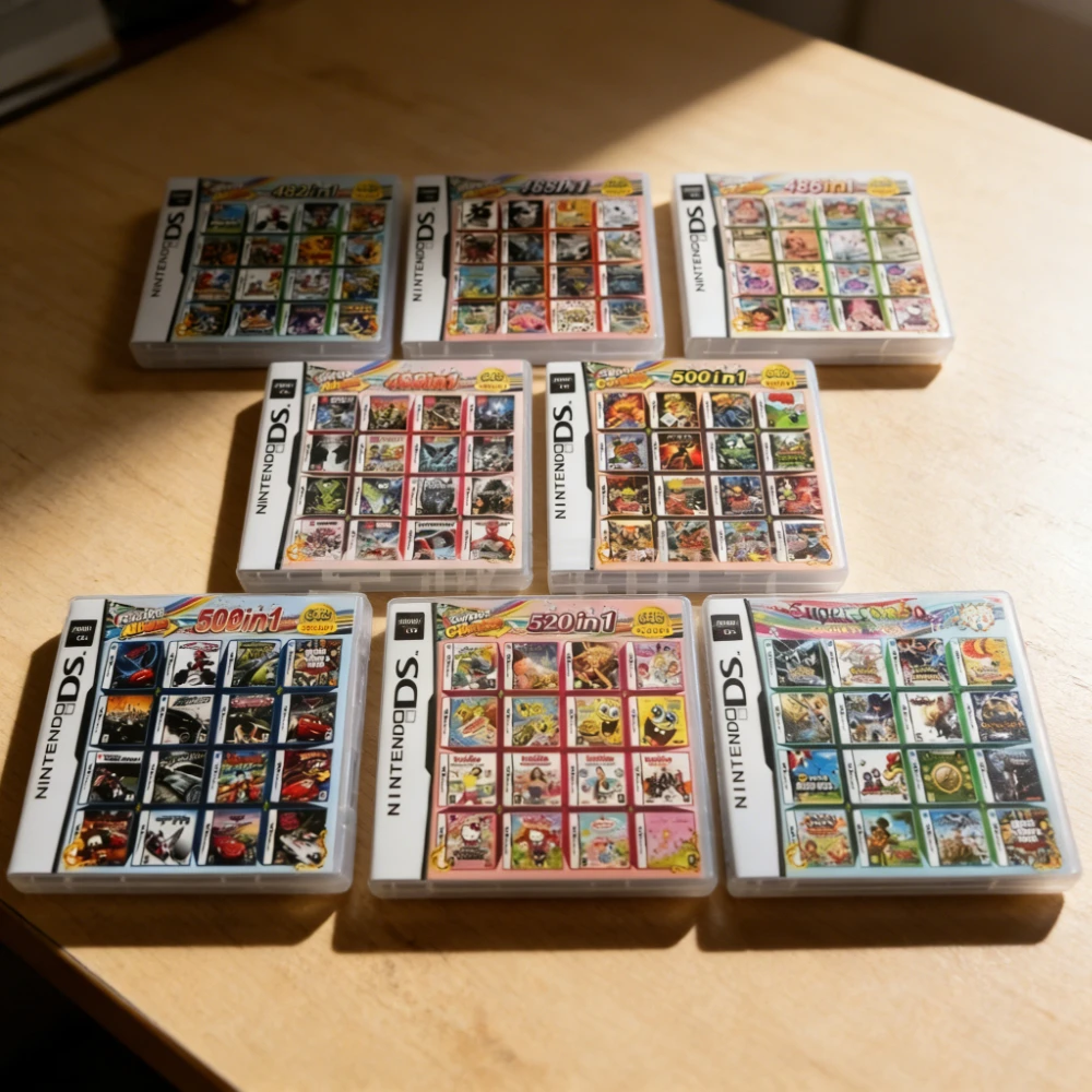 All-in-One DS-Spielkassette 4300/520/500/486/482 in 1 Super Combo DS-Spielkarte Englische Version für DS Lite DSi 2DS 3DS New 3DS Image