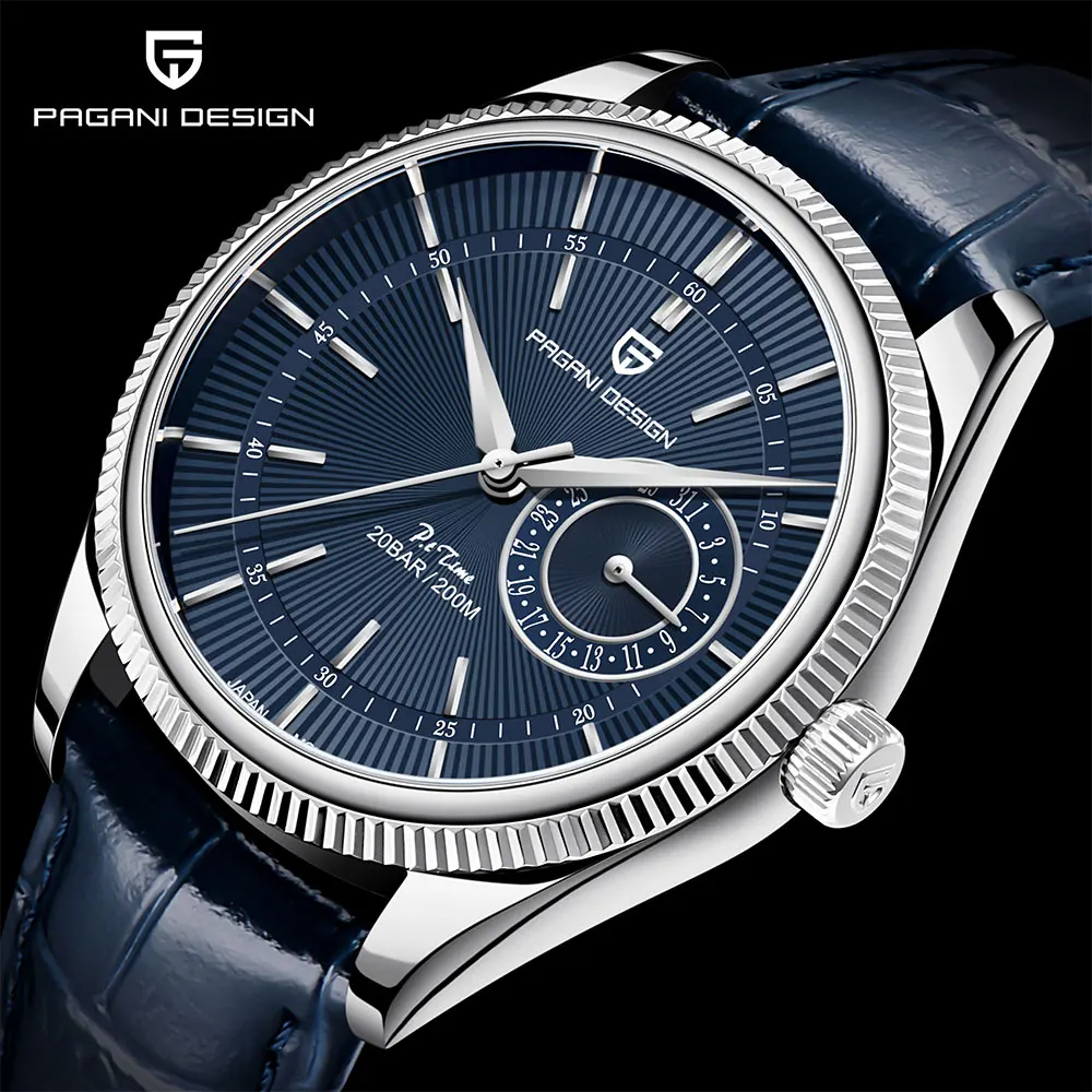 Neue PAGANI DESIGN VH65 Herrenuhr Top-Marke Quarz-Armbanduhr Klassische Leder Wasserdichte Uhr Saphirglas 40MM Herrenuhr Geschenk Image