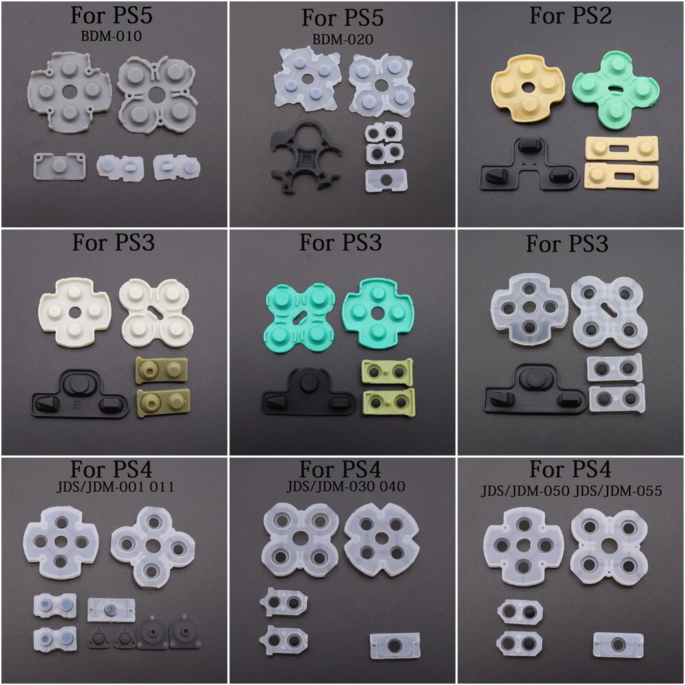 Silikon-D-Pads aus leitfähigem Gummi für PS4 JDS JDM 001 011 030 040 050 für PS2 PS3 PS4 PS5 Controller-Tasten Kontaktieren Sie Gummi