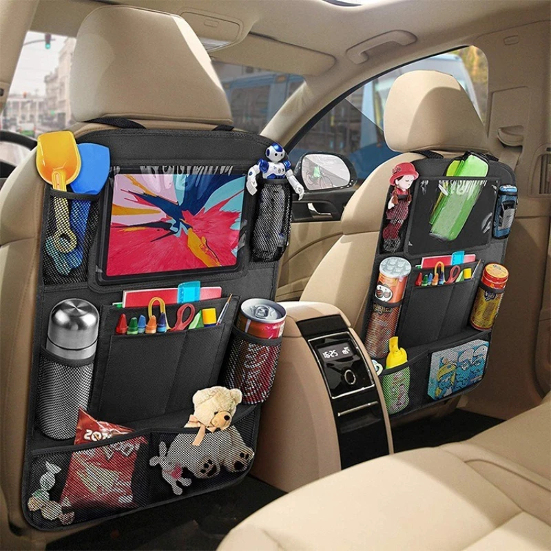 1/2 Stück Auto-Rücksitz-Aufbewahrungstaschen mit Mehreren Fächern, Hängende Tasche für Babysitz, Spielzeug- und Windel-Organizer Image