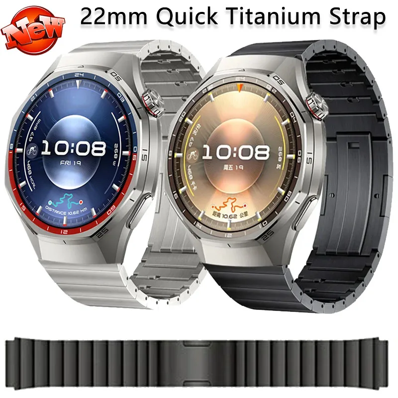 22mm Quick Titanium Armband für Huawei Watch 5 GT6-5 Pro 46mm Luxus High-End-Armband Huawei Watch 4 3 GT6-5-4-3-2 46mm Image