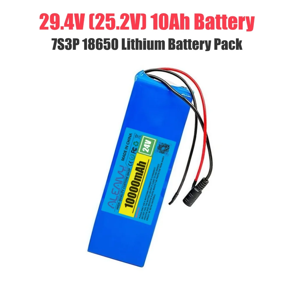 24V 10Ah Lithiumbatterie 25,2V 10000mAh 250W 350W wiederaufladbarer Akku, für elektronische Rollerbatterie, Batteriefahrrad Image