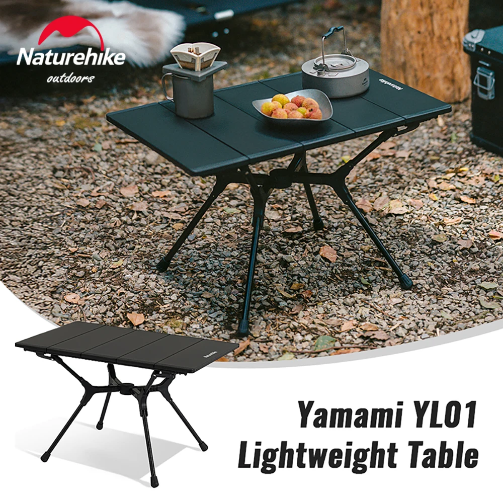 Naturehike Camping Klapptisch YL01 Leichter Picknicktisch Tragbarer Tisch aus Aluminiumlegierung Outdoor Wandern Rucksackreisen Tisch