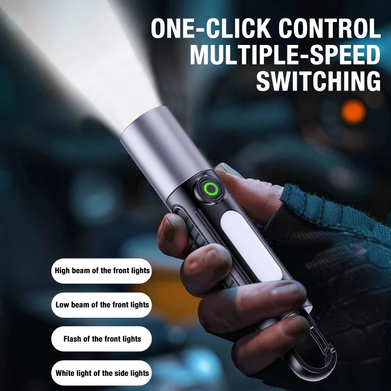 Multifunktionale Outdoor-Atmosphärenbeleuchtung, Campinglampe, starke Taschenlampe, tragbar, leicht und langlebig.