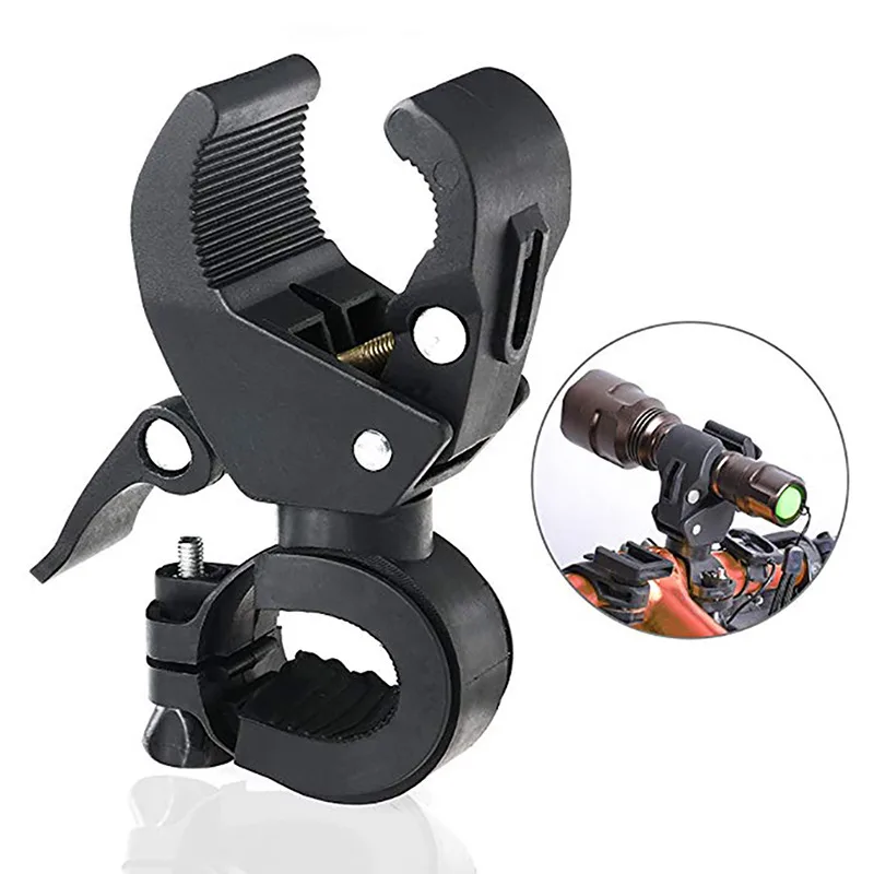 90/360 ° Rotierenden Taschenlampe Clip Fahrrad Lenker LED Taschenlampe Halterung Clamp Clip Halter Grip Halterung Fahrrad Licht Halterung Image