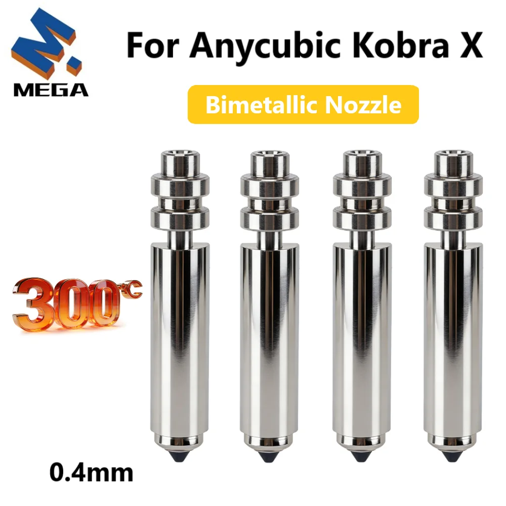 Für Anycubic Kobra X Hotend Bimetall-Düse 0,4mm 300 ° C Hochtemperaturbeständige Hotend-Düse 3D-Drucker-Teile Image