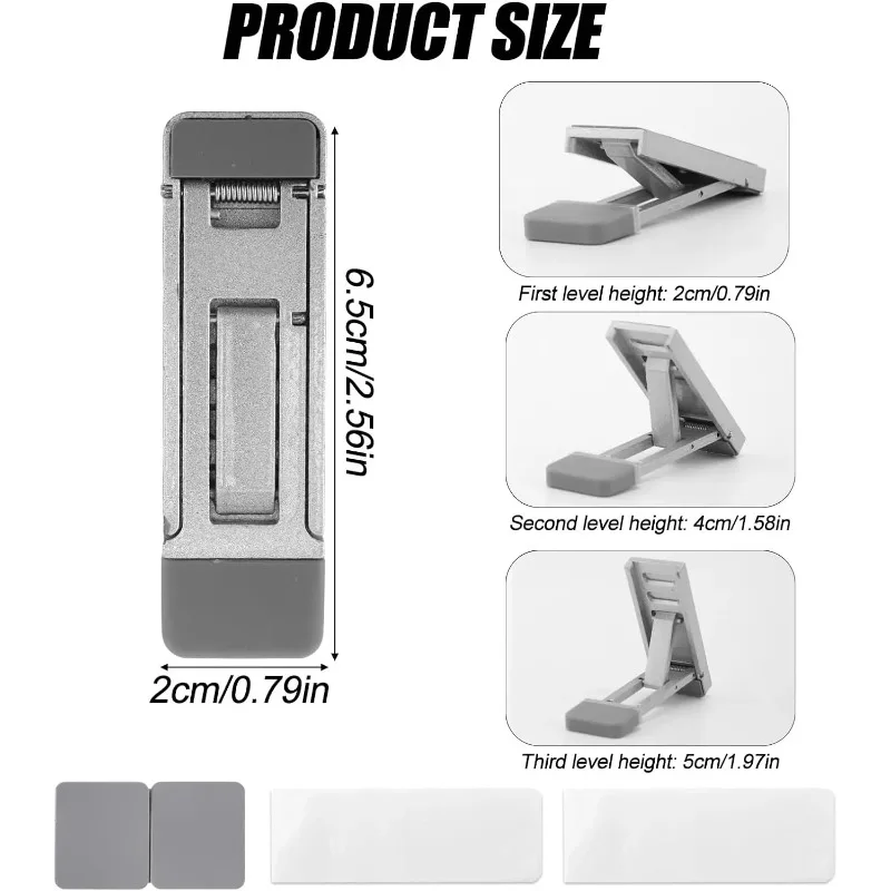 Tragbarer Mini-Laptop-Ständer, faltbar, unsichtbares Design, 3 verstellbare Winkel, Wärmeableitung, vertikale Aufhängung für Notebooks Image