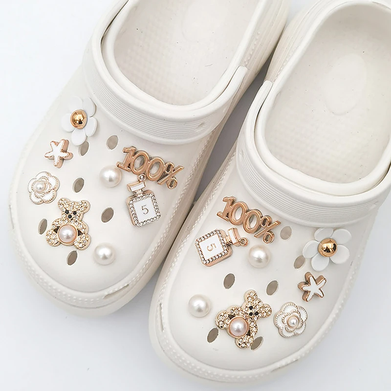 Neues Set Perlen-Schmetterling Personalisierte Schuhdekoration Modische Mehrfarbige Schuh-Charms DIY Abnehmbare Schuhschnalle 1 Set Image