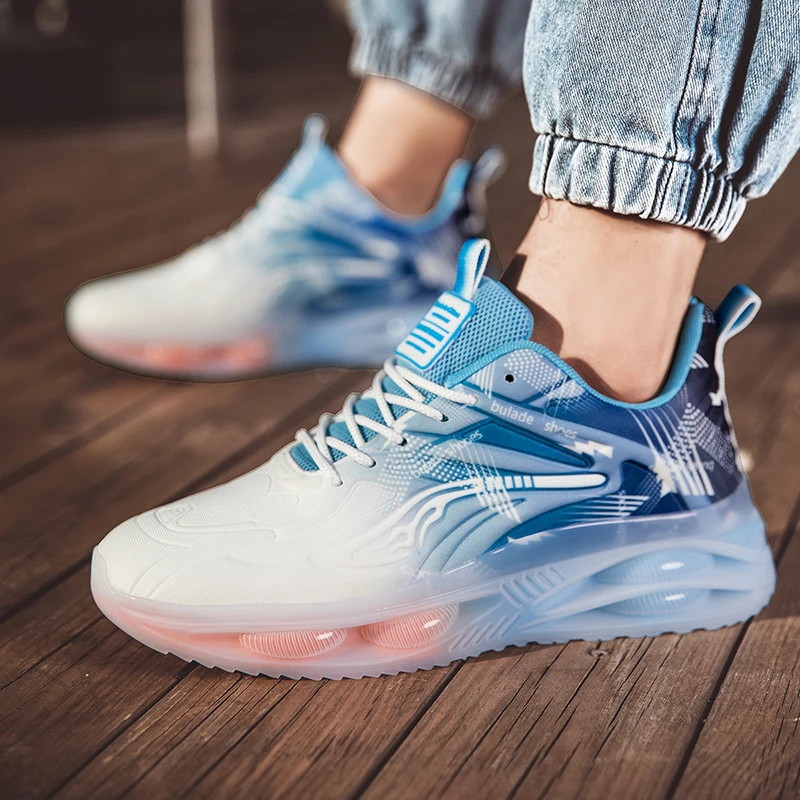 Herren-Sportschuhe, stoßdämpfende Laufschuhe für Studenten, atmungsaktive Freizeitschuhe aus Mesh, coole Herrenschuhe, große Schuhe