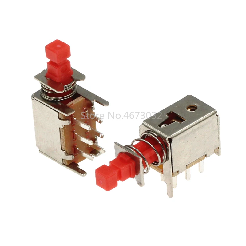 10 Stück Direkter Schlüsselschalter Die Schlüssel des Schalters PS-22F03 Kanal selbstsichernder Netzschalter 6Pin Drucktastenschalter A03 Image