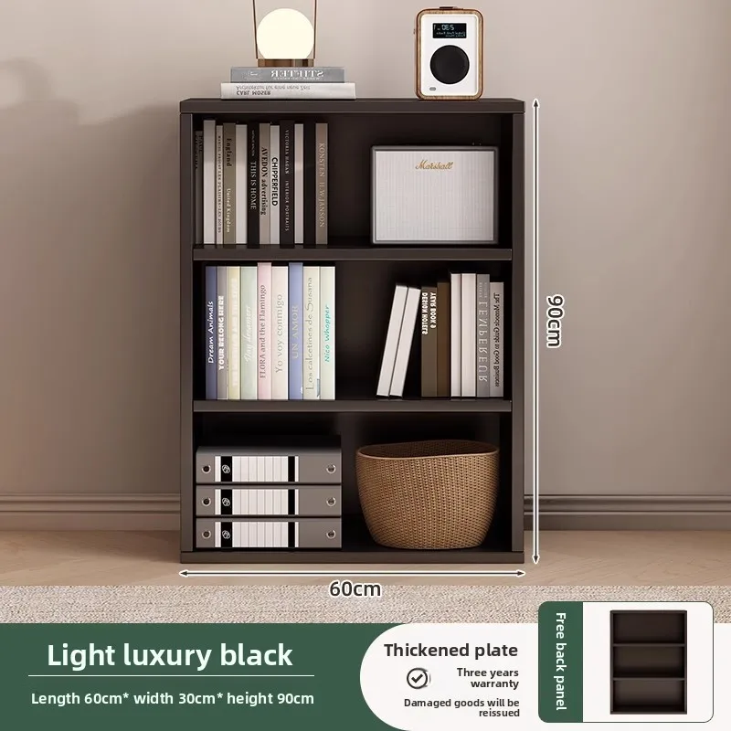 Multifunktionales schwarzes Gitterregal, Bücherregal, Bodenregal für das Wohnzimmer, robust und langlebig. Image