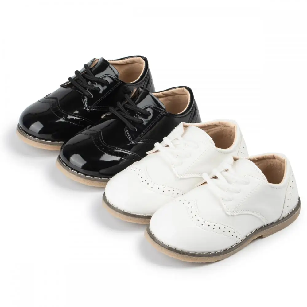 Neue kinder Leder Schuhe Anti-Slip Wasserdichte Casual Schuhe Jungen Mädchen Lace-Up Einfarbig Turnschuhe Junge kinder der Schuhe