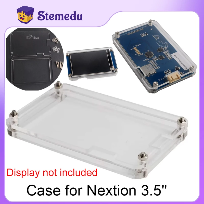 Neues 3,5-Zoll-Gehäuse für Nextion 3,5-Zoll-Touch-TFT-LCD-Modul-Display (Grundversion), transparente, klare Schutzhülle aus Acryl Image