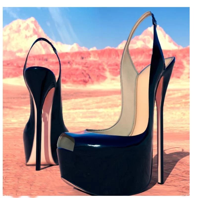 Schwarz Glitter Slip Auf Plattform Pumpen Peep Toe Dünne High Heel Mode Sexy Kühlen Sommer Große Größe 2025, Frau Schuhe Zapatillas Mujer