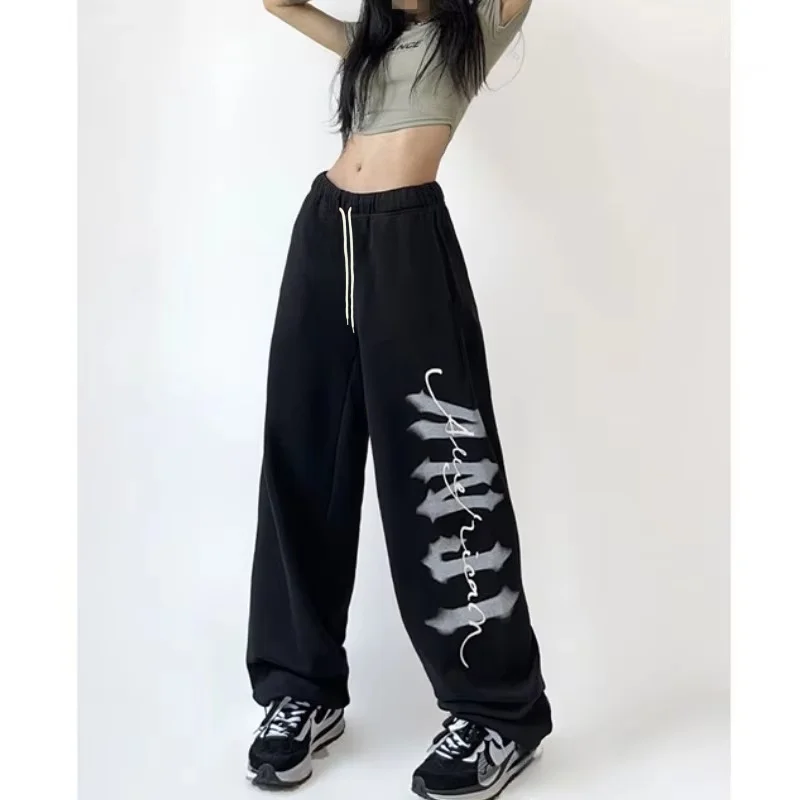 Hip-Hop-Trendhose mit Buchstaben-Print für Damen und Kinder im europäischen und amerikanischen Stil, Jogginghose mit Kordelzug, Sommerhose Image